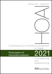 HOAI 2021 - Honorarordnung für Architekten und Ingenieure - Textausgabe mit Interpolationstabellen