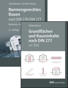Normengerechtes Bauen nach DIN 276 / DIN 277 + Grundflächen und Rauminhalte nach DIN 277 im Bild. Buchpaket